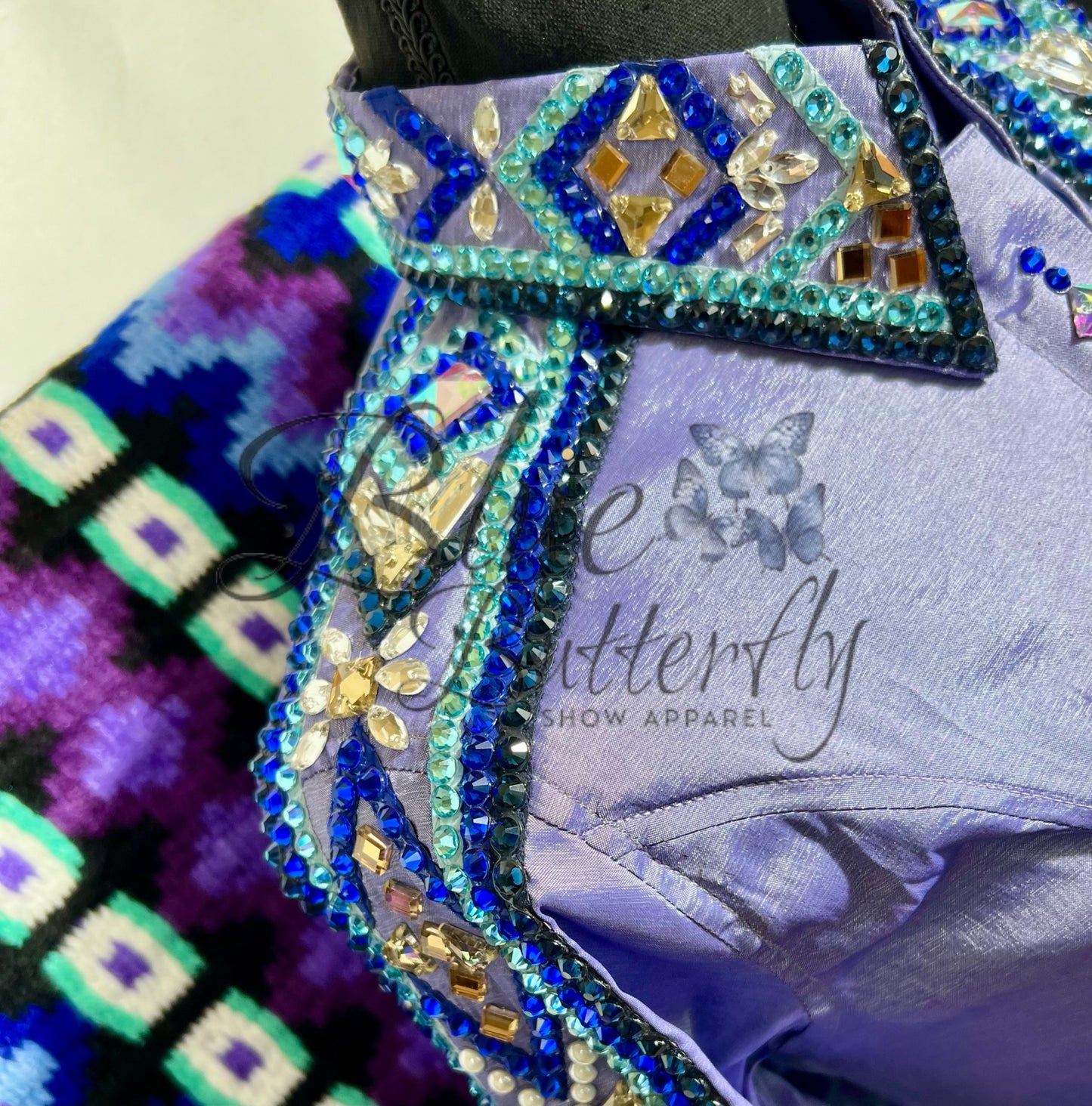 Lavendar Taffeta Teagan Day Shirt ~Sapphire Line