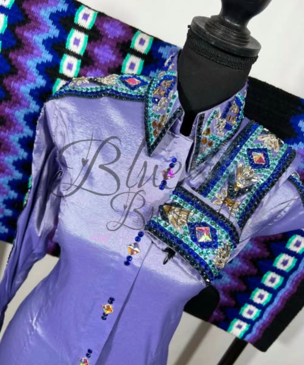 Lavendar Taffeta Teagan Day Shirt ~Sapphire Line