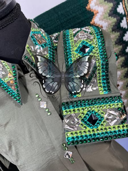 Olive Green Teagan Day Shirt ~Sapphire Line