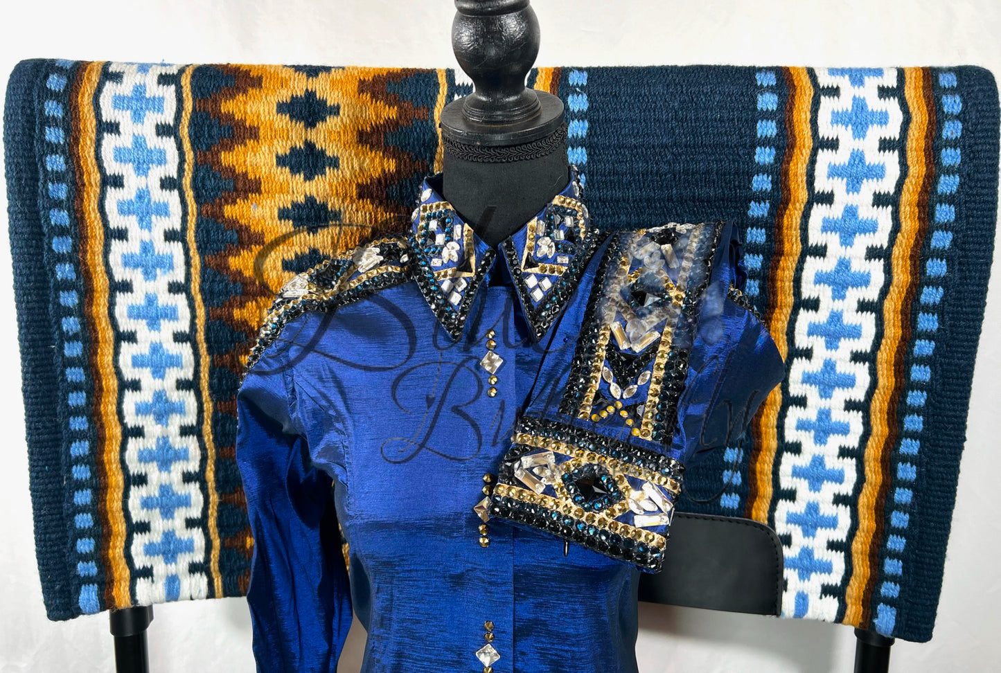 Blue Taffeta Teagan Day Shirt ~Sapphire Line