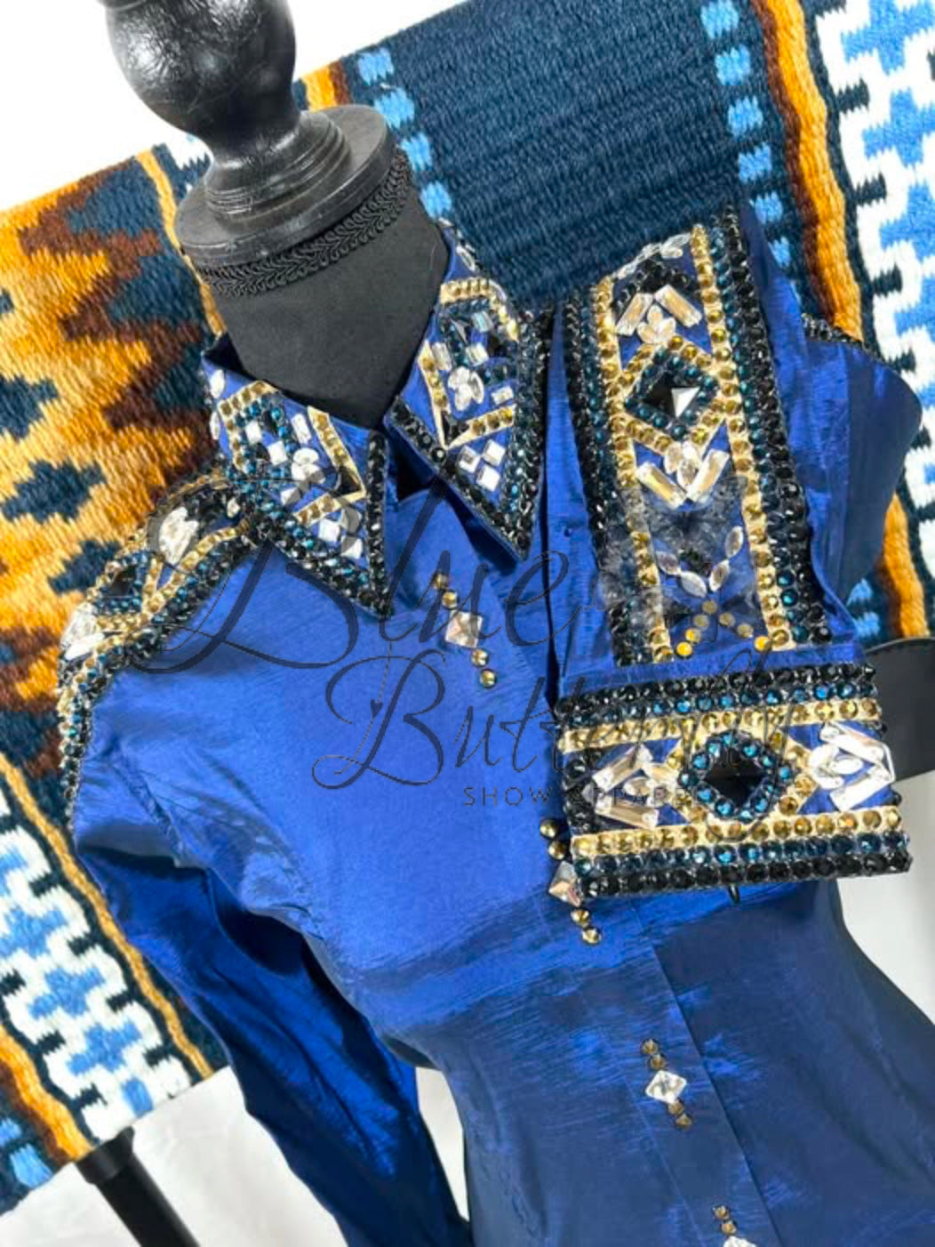 Blue Taffeta Teagan Day Shirt ~Sapphire Line
