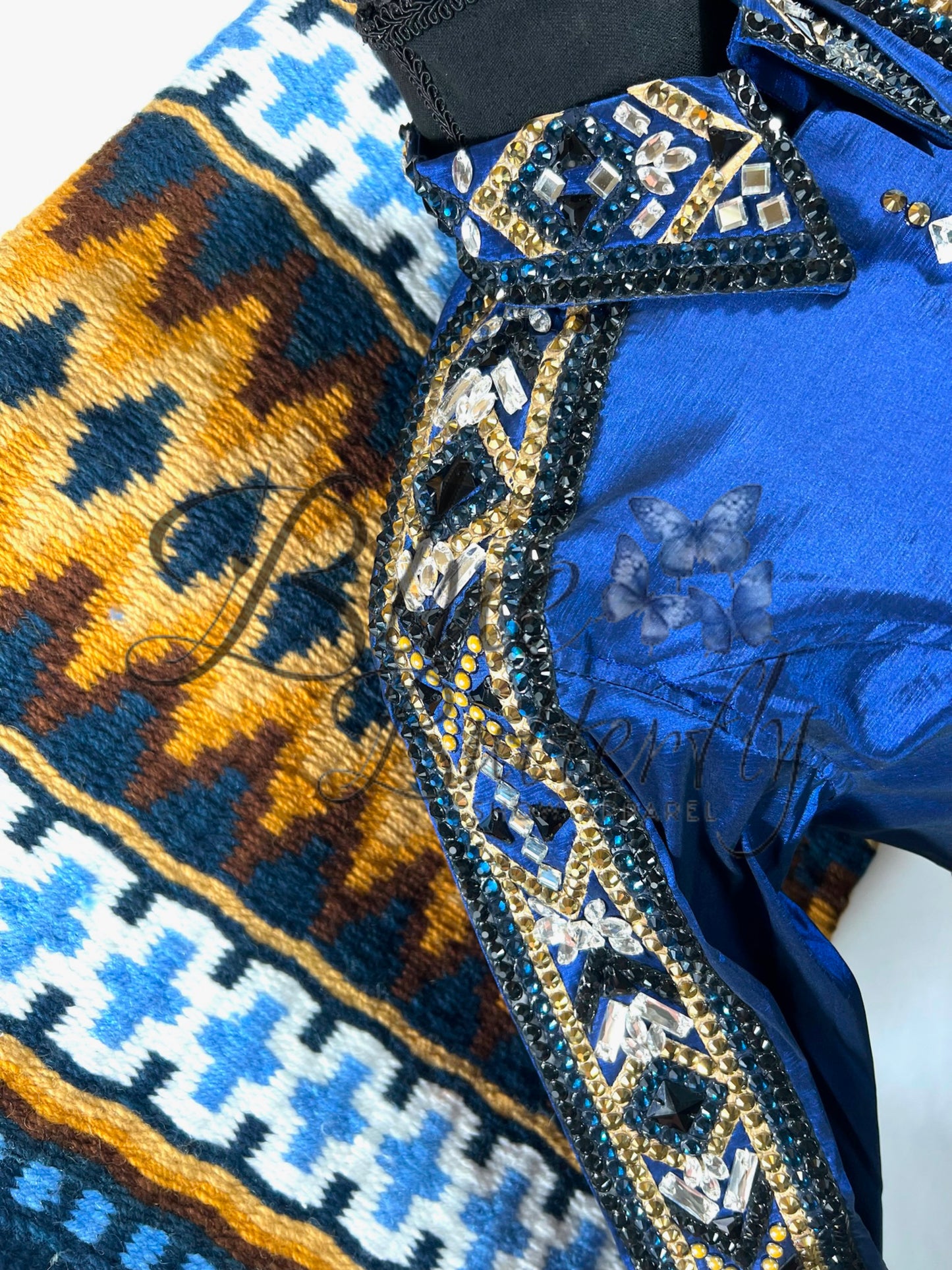 Blue Taffeta Teagan Day Shirt ~Sapphire Line