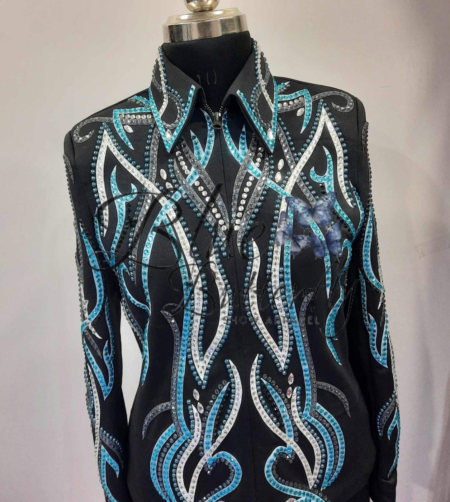 Teal Western Show Jacket