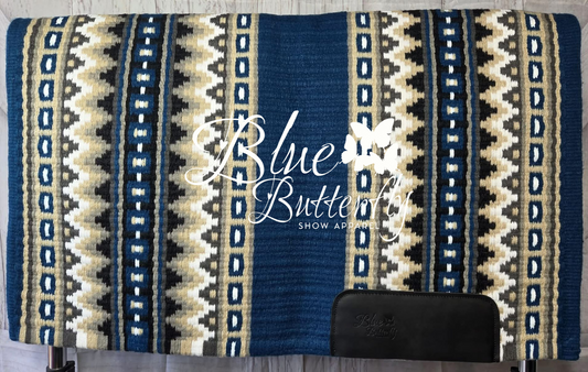 In Stock Show Pad (Solomon Peacock Blue W/ Grey)