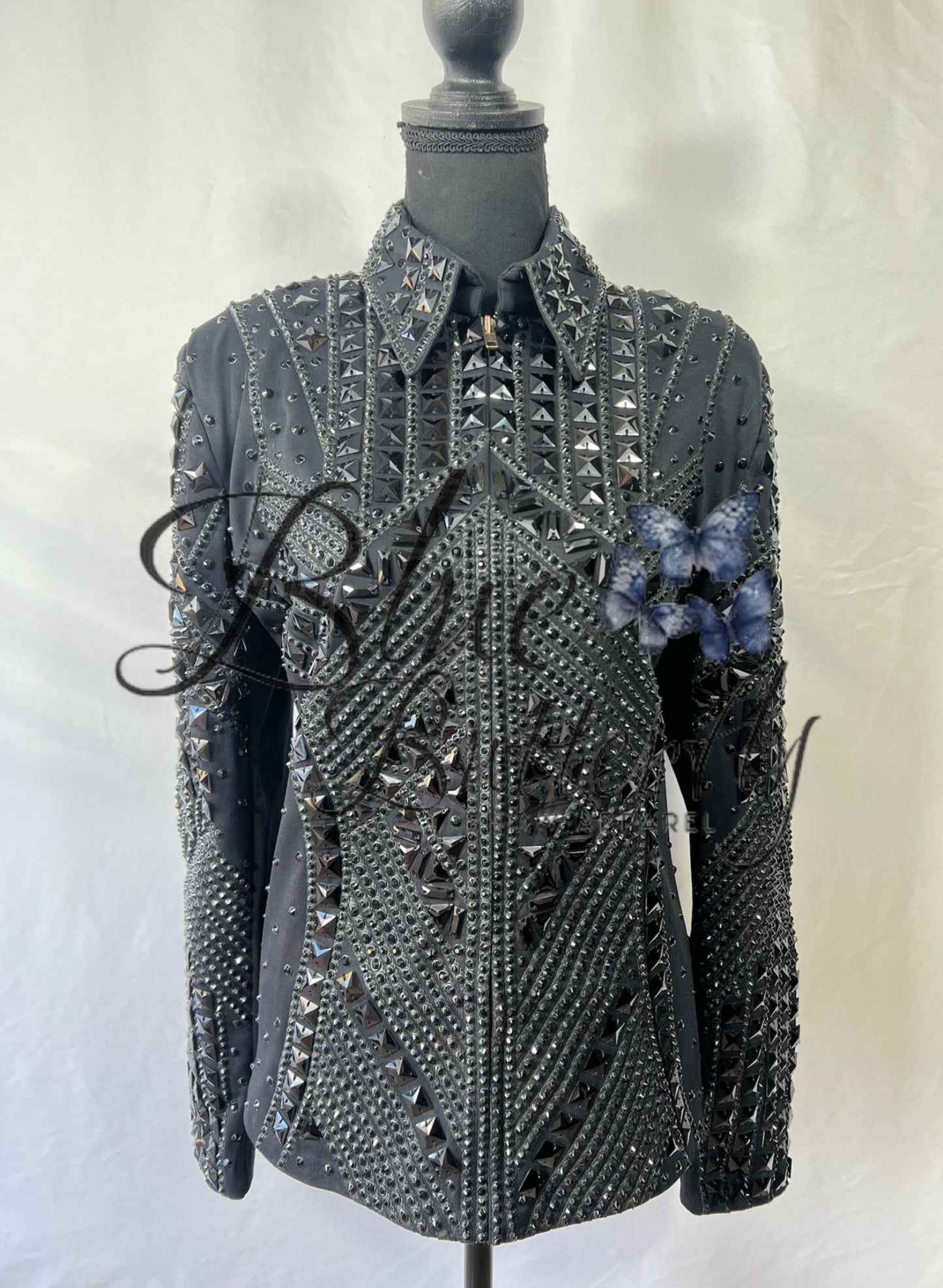 Black Western Show Jacket
