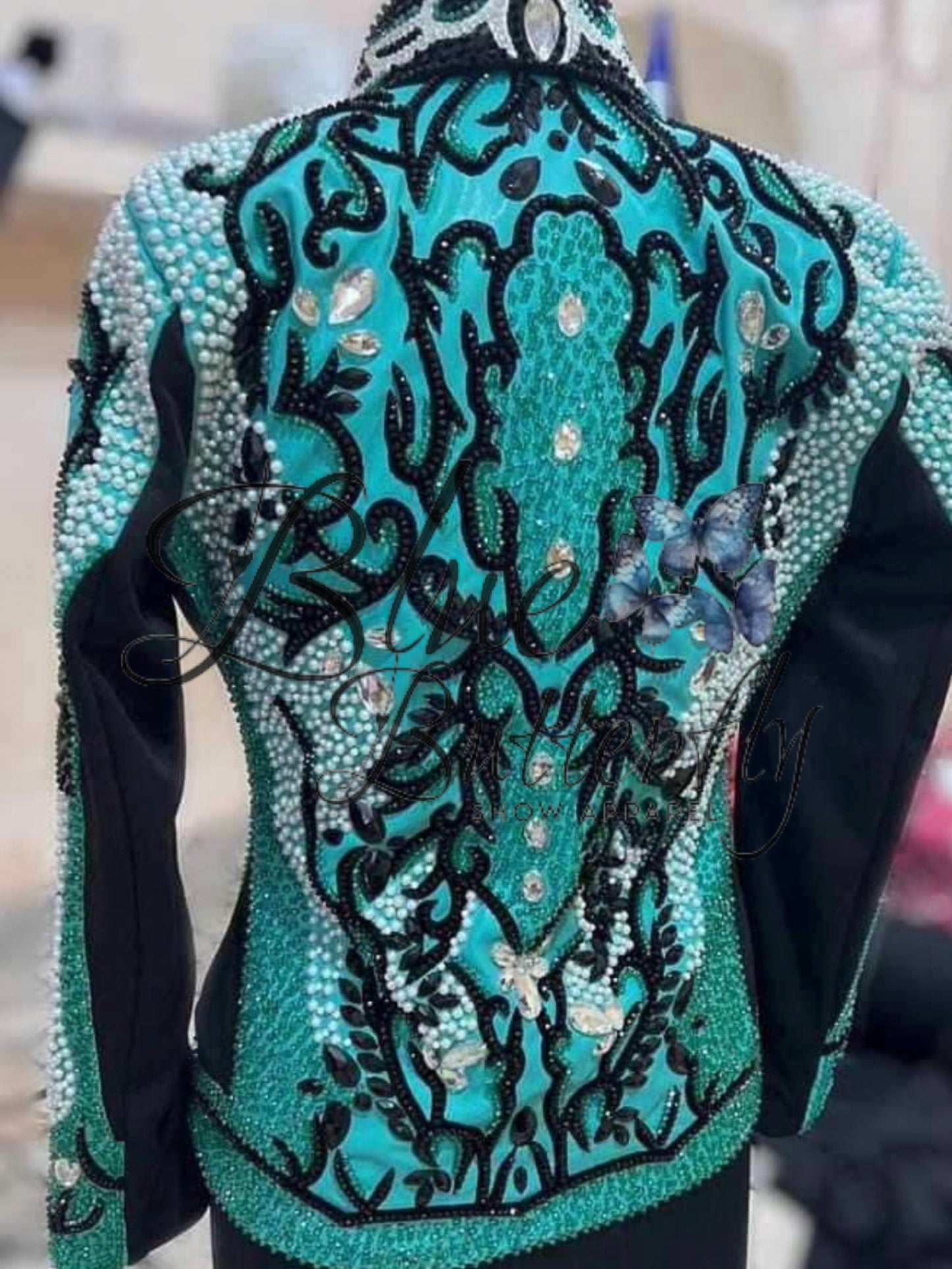 Teal Western Show Jacket